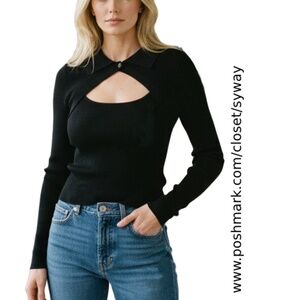 Jonathan Simkhai Ribbed Collared Layered Shrug Top